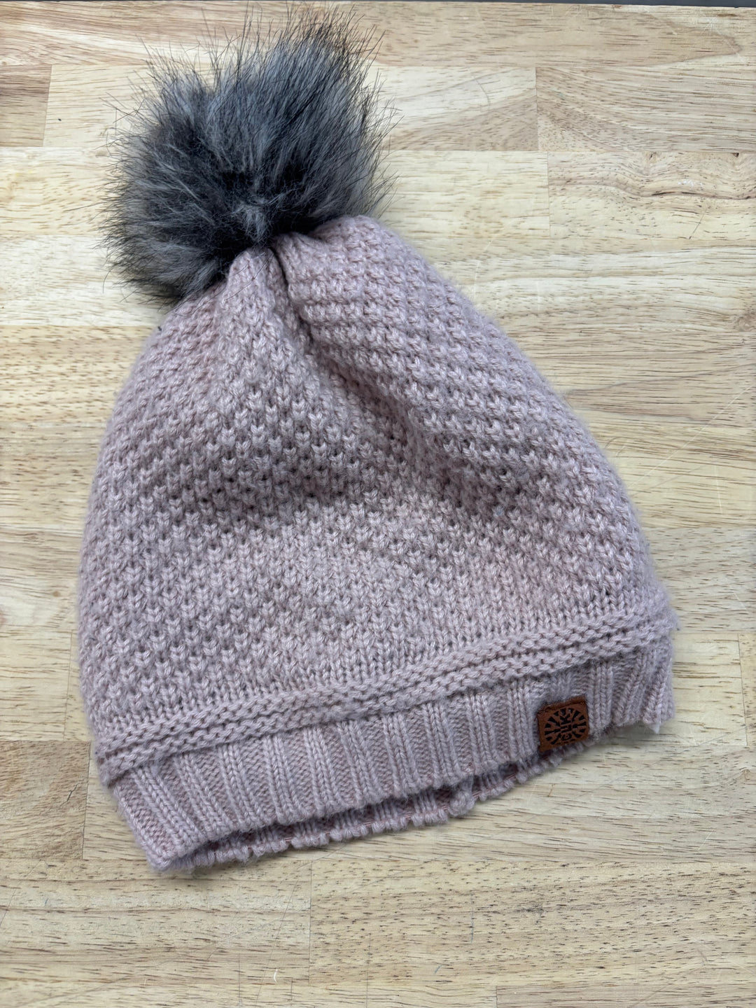 CaliKids Pink Pom Pom Toque | Size Teen/Adult