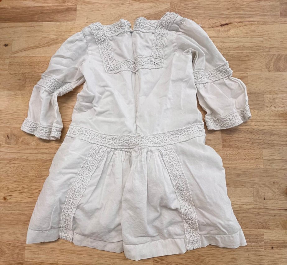 Gap 4 Dress - White Drop Waist with Pockets - Nest and Sprout - Consignment