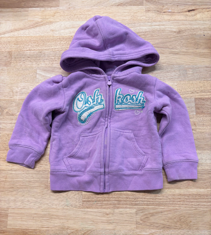 OshKosh Hoodie – 18M Purple Zip-Up