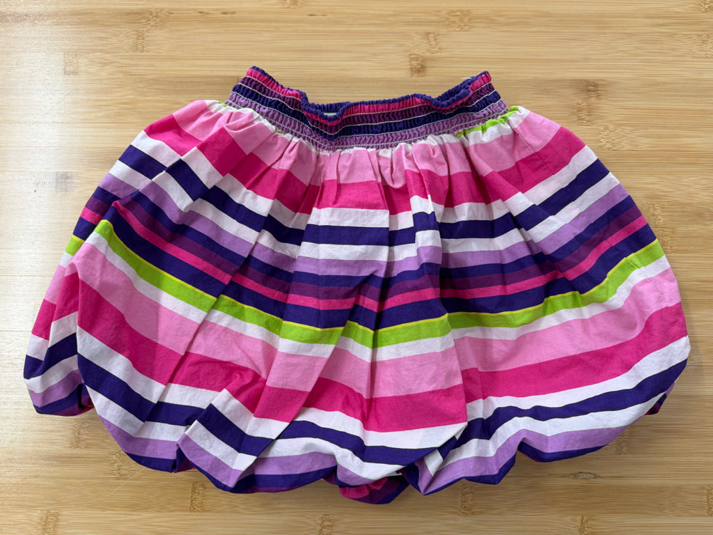 The Children's Place Bubble Skirt – 7/8 | Pink Purple Green Stripe