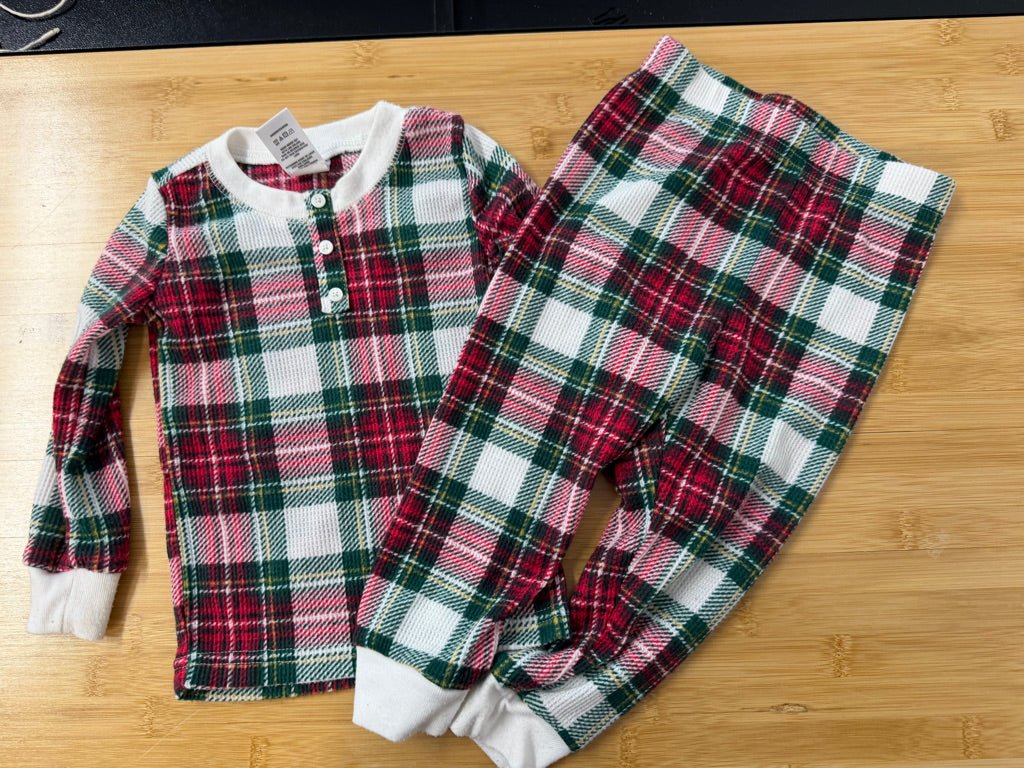 PJ Place Christmas PJ Set – 18–24M | Plaid Two-Piece | Holiday - Nest and Sprout-Consignment
