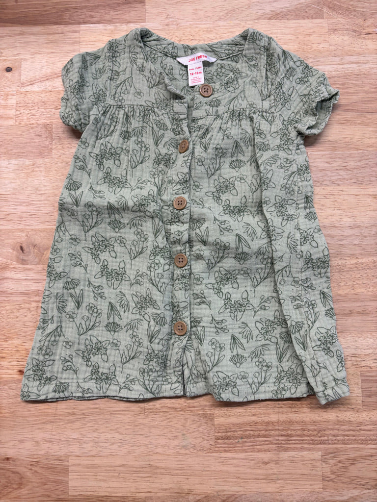 Joe Fresh Dress – Size 12-18M Sage Floral