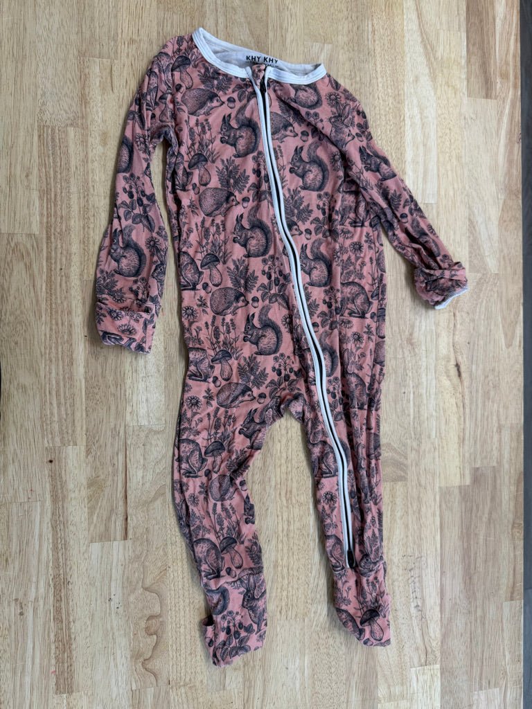 Khy Khy The Label Bamboo Sleeper Bunny Hedgehog Print | Size 3T - Nest and Sprout - Consignment