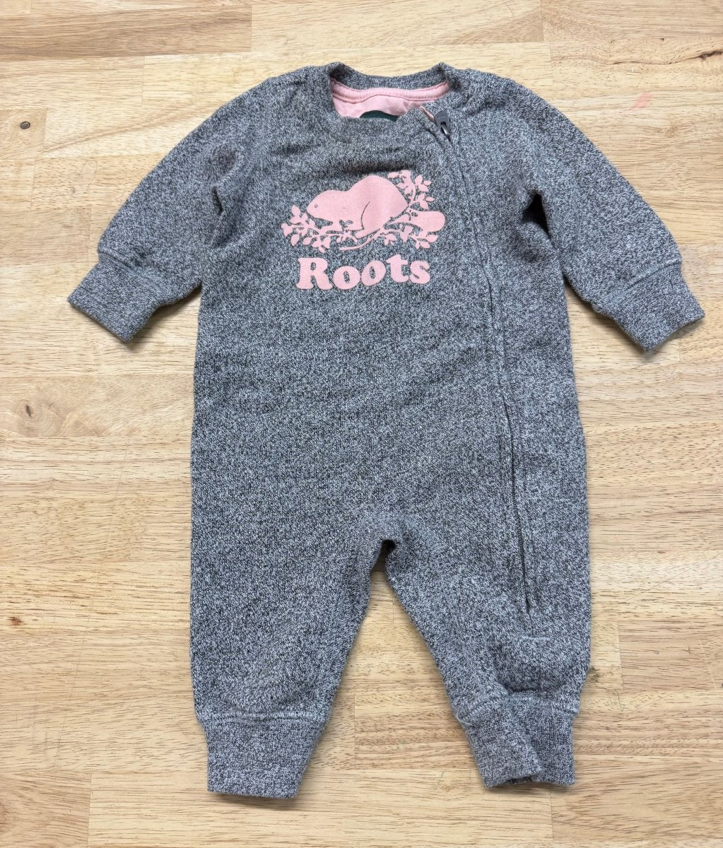 Roots Baby One Piece Romper – 0-3 Months | Pink - Nest and Sprout-Consignment