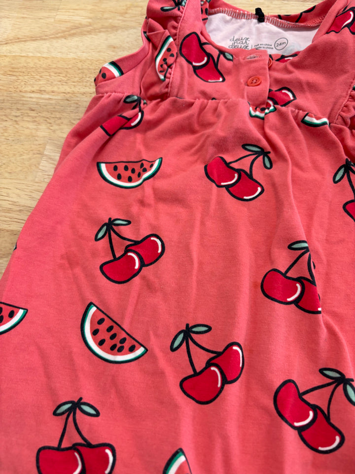 Deux Par Deux Summer Fruit Romper – Size 6 Months play