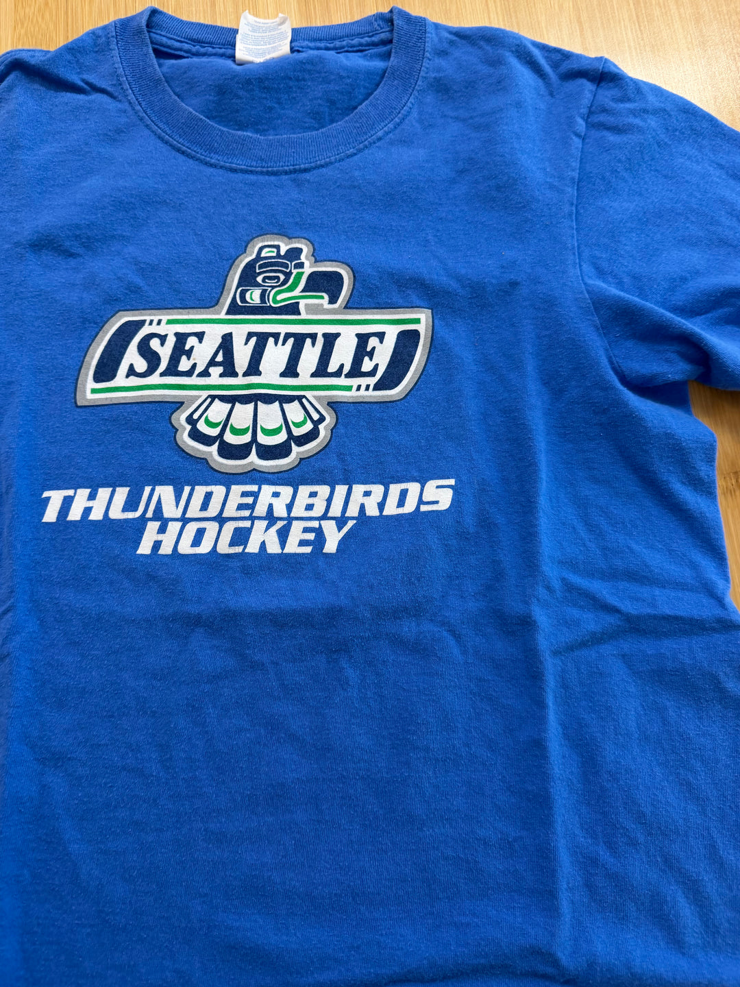 Seattle Seahawks T-Shirt – Youth L | Blue Short Sleeve