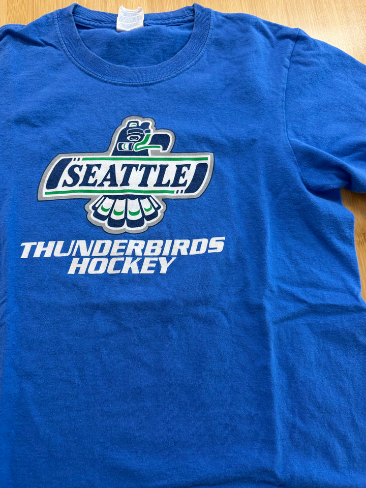 Seattle Seahawks T-Shirt – Youth L | Blue Short Sleeve