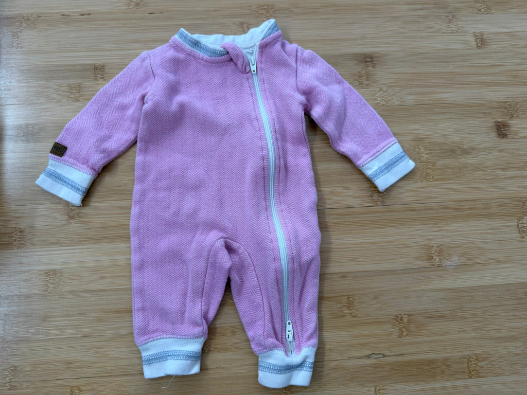 Juddlies Pink Hatch Footless Sleeper – Newborn | Two-Way Zip