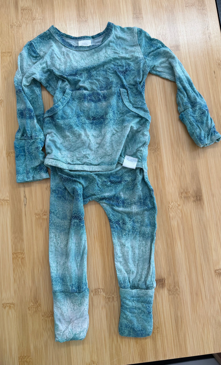 Ready Set Romper – 12M | Blue Allover Print | Play