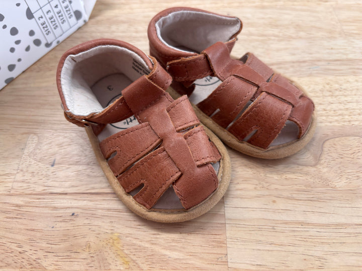 Little MaZoes Size 3 Leather Sandals (Open Package, NWT)