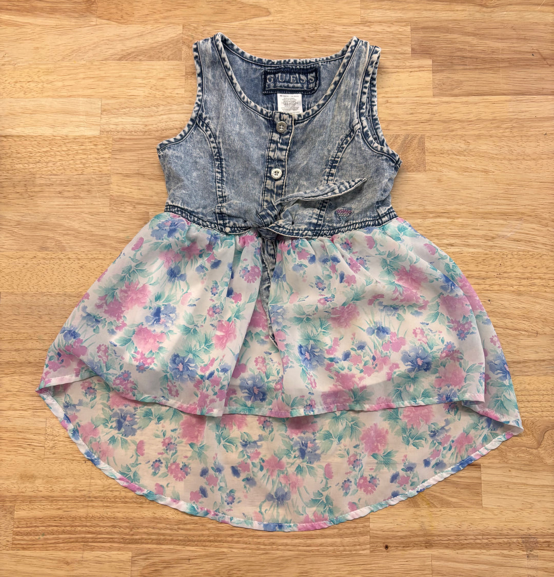 Guess Size 2T Dress – Denim & Mesh Floral