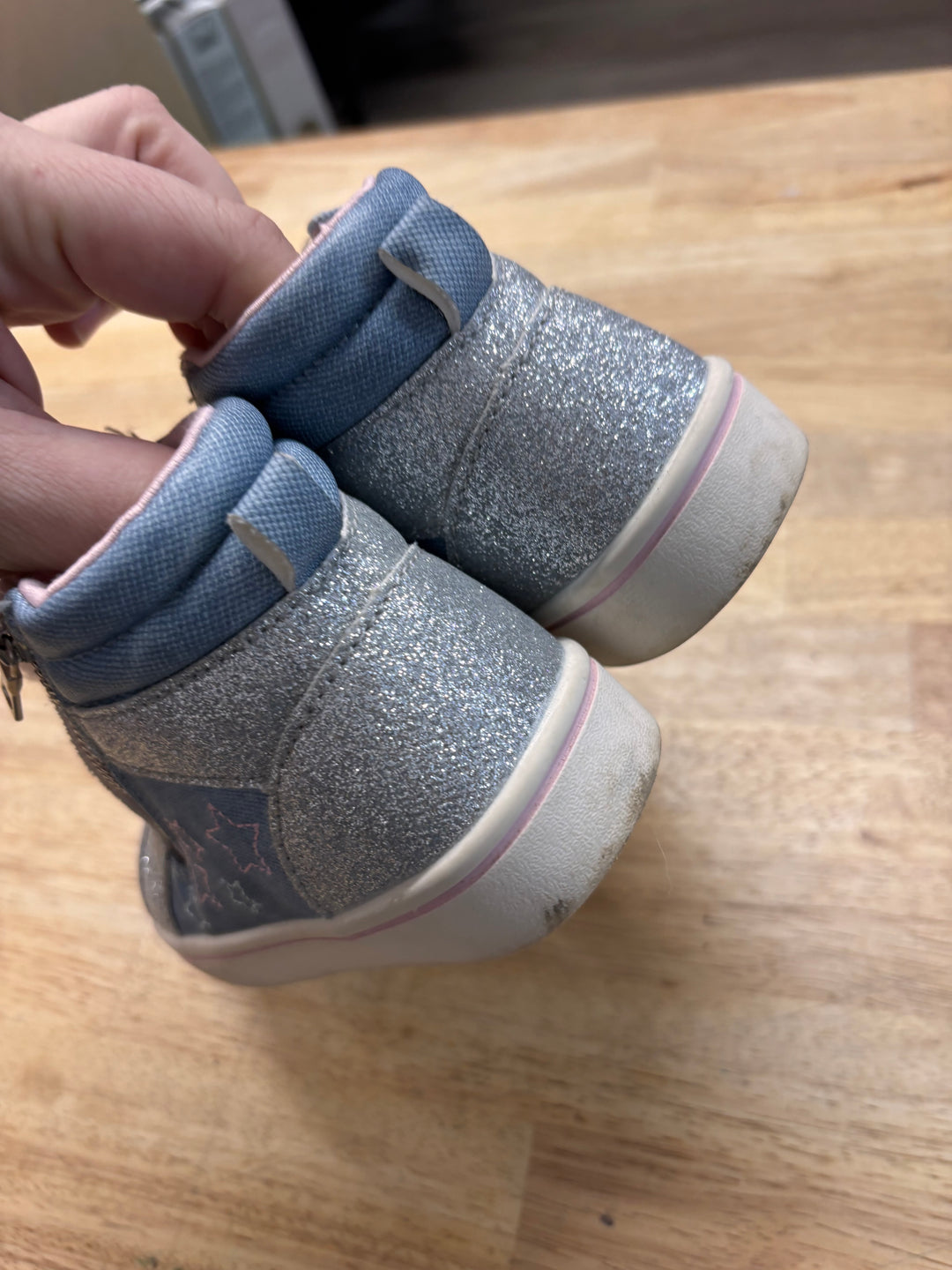 George High-Top Sneakers – Size 10 Blue Sparkle