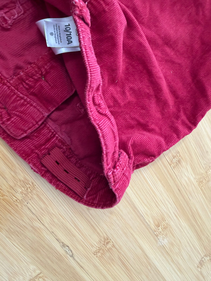 Carter's Corduroy Skirt – 10 | Red Button-Up