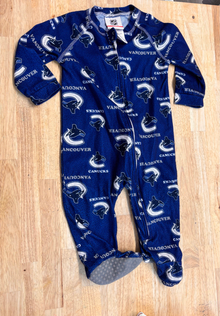 NHL Fleece Sleeper – 12M Canucks