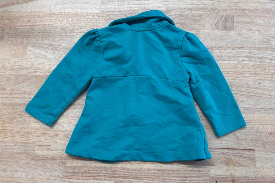 Calvin Klein Green Sweatshirt Jacket (Two Buttons) - Nest and Sprout - Consignment