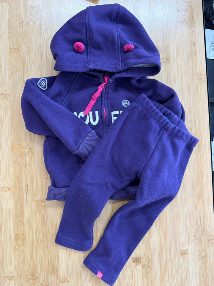 Souris Mini Purple Sweatpant & Sweatshirt Set – 18M