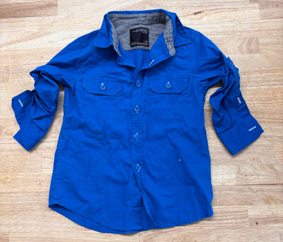 Drill Clothing Button-Up – Size 4 (Blue)