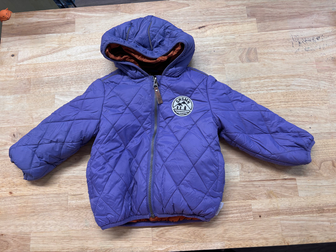 Souris Mini Quilted Puffer Jacket Purple 12-18M
