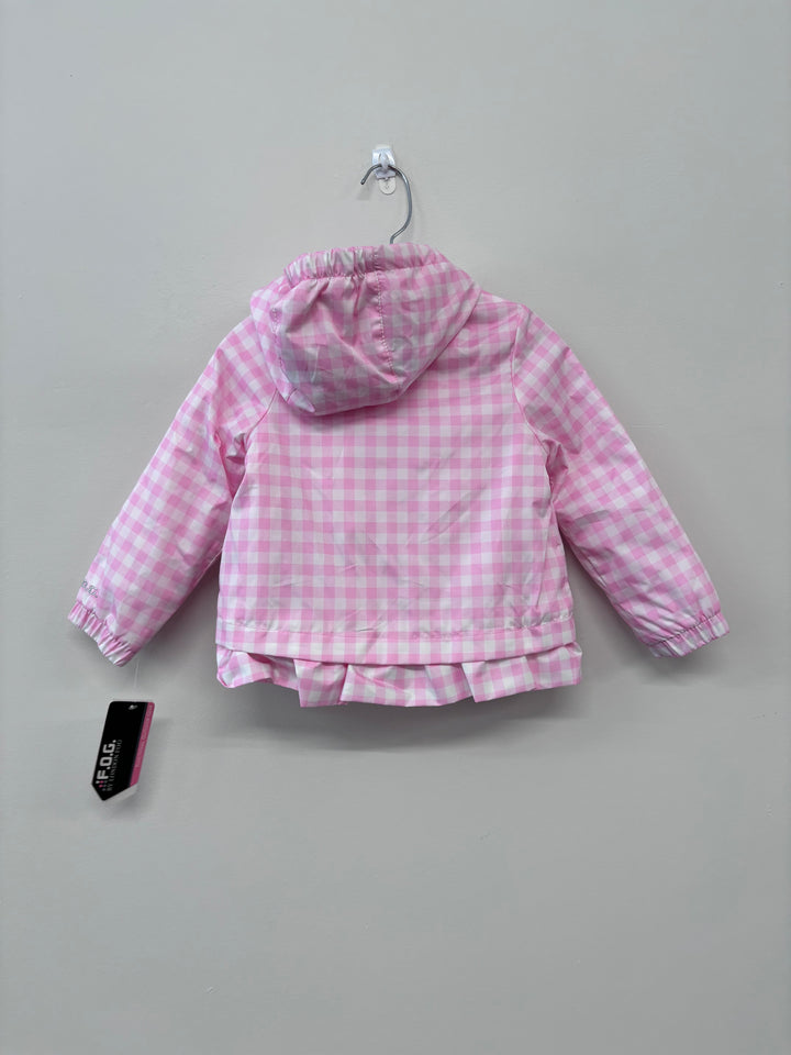 London Fog Size 24 Month Jacket, Pink with Butterflies