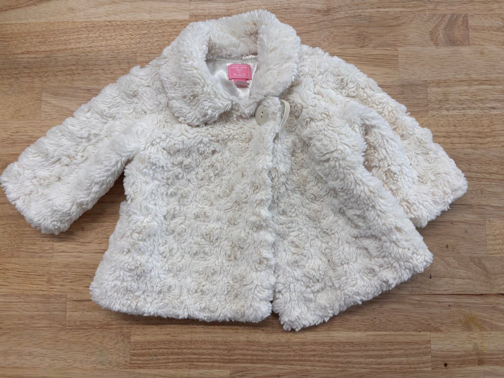 Children’s Place 3–6 Months Faux Fur Dress Jacket - Nest and Sprout - Consignment