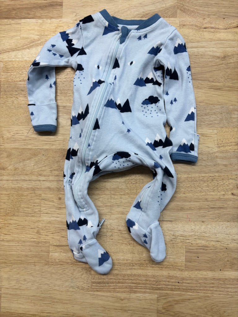 ZippyJamz Mountain Print Sleeper – 0–3M