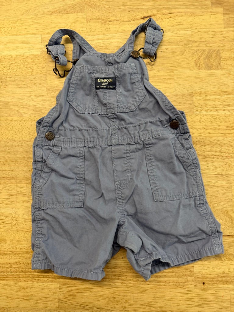OshKosh Short Overalls – 24M | Dusty Blue Lightweight - Nest and Sprout - Consignment