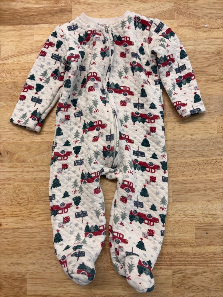 Chickpea 6-9M Quilted Christmas SLEEPER - Nest and Sprout-Consignment