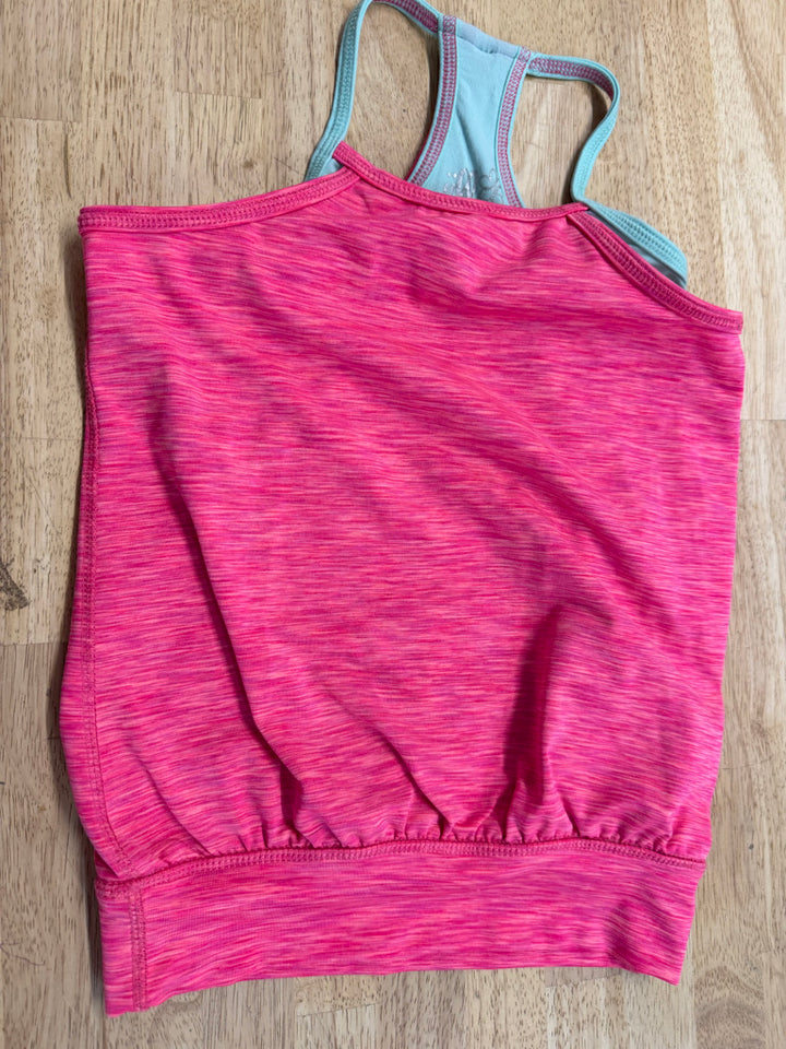 Jill Two-Layer Tank Top – 7/8 | Mint Under Hot Pink | Play