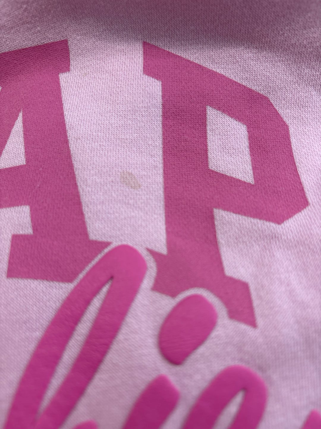 Gap x Barbie Size 6-7 Year Oversized Boxy Hoodie, Bright Pink Colorblock