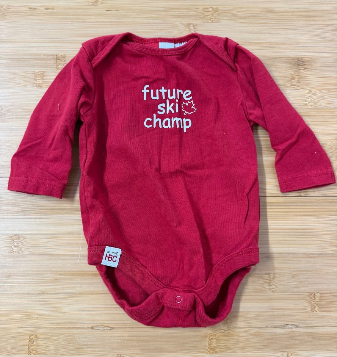 HBC Future Ski Champ Long Sleeve – 3–6M | Red - Nest and Sprout-Consignment