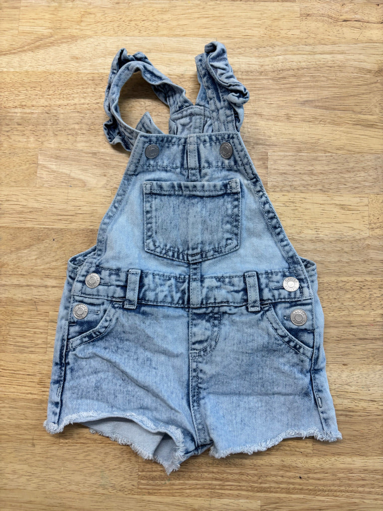 George Denim Short Overalls – 3-6M