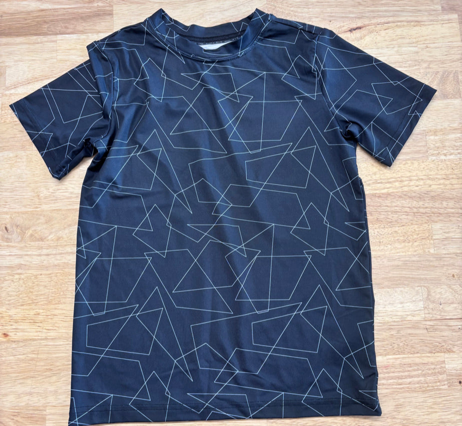 Carters Active Tee Black/White Print Size 8