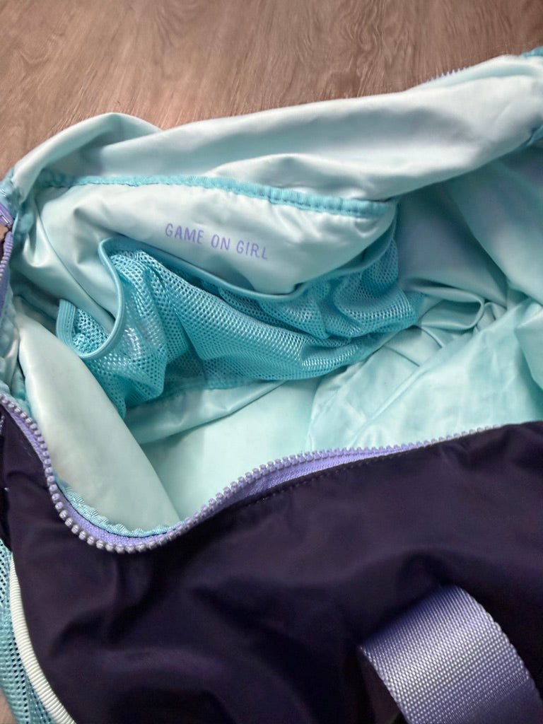 Ivivva Game On Duffle Bag – One Size | Purple & Mint | Play - Nest and Sprout - Consignment