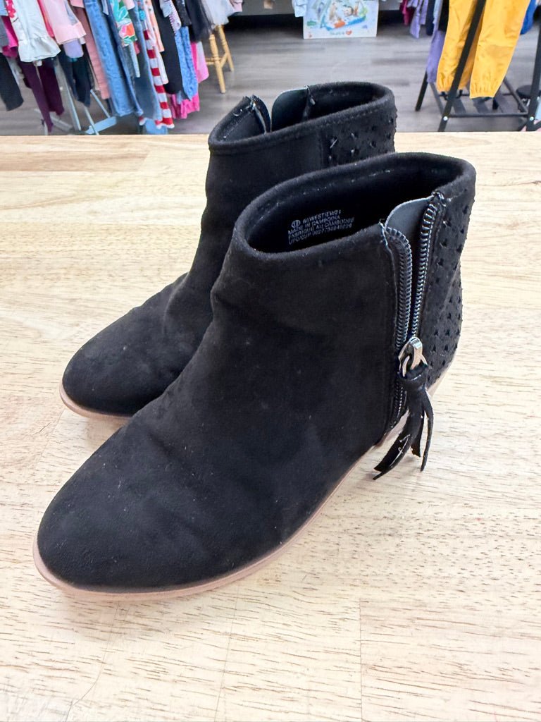 George Low Ankle Boot – 12 | Black Silver Star Heel - Nest and Sprout - Consignment