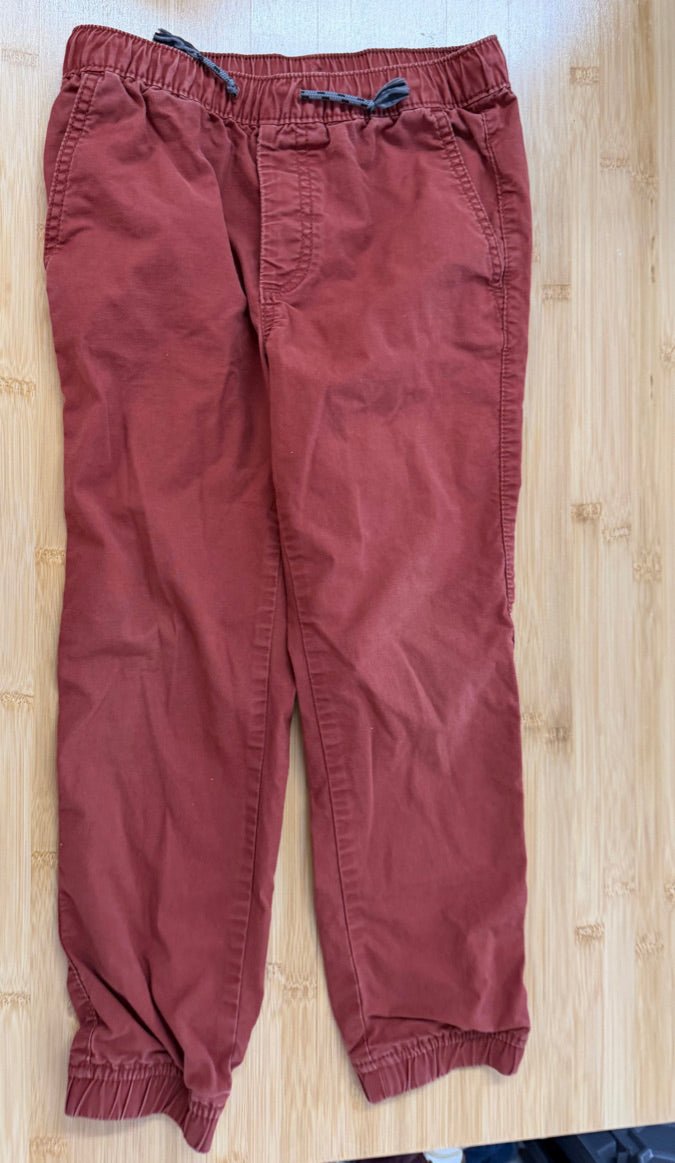 Gap Kids Chino Pants – M (7/8 Est.) | Burnt Orange Elastic Waist - Nest and Sprout-Consignment
