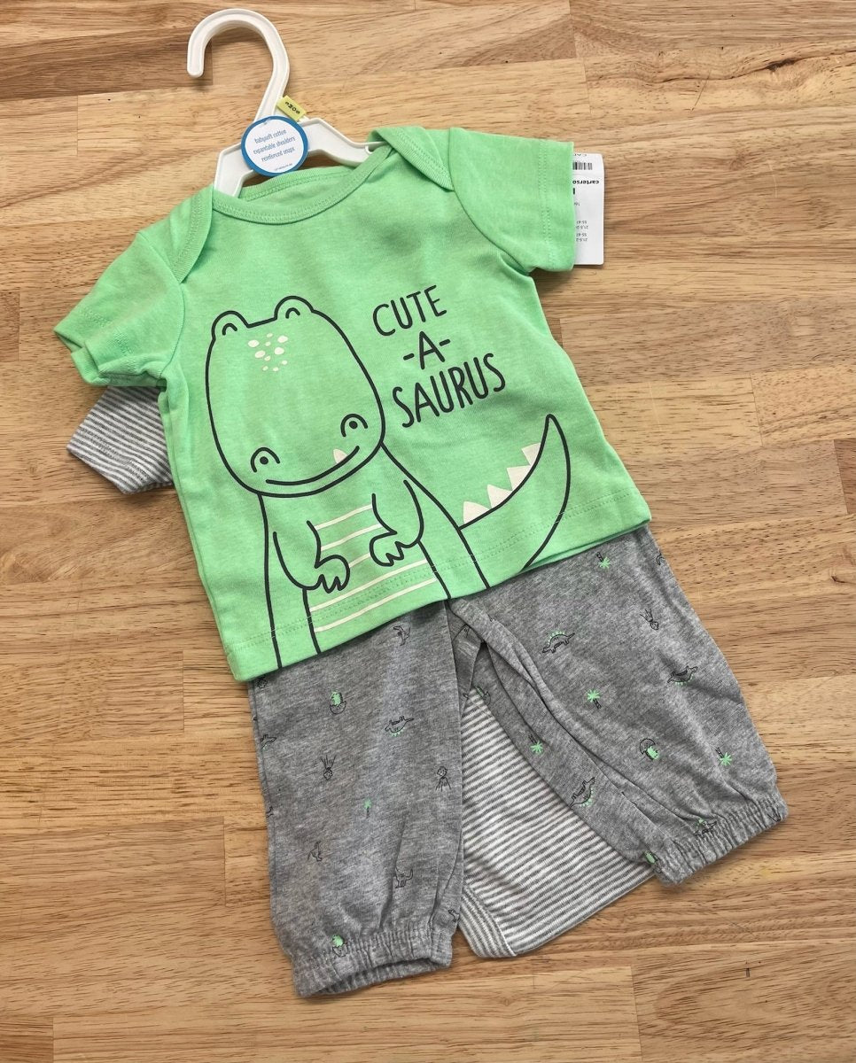 George 2 - Piece Set – 3 - 6 Months (NWT Gator Shirt & Sweatpants in Blue) - Nest and Sprout - Consignment