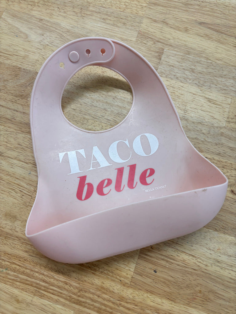 Bella Tunno Silicone Bib – Taco (Pink)
