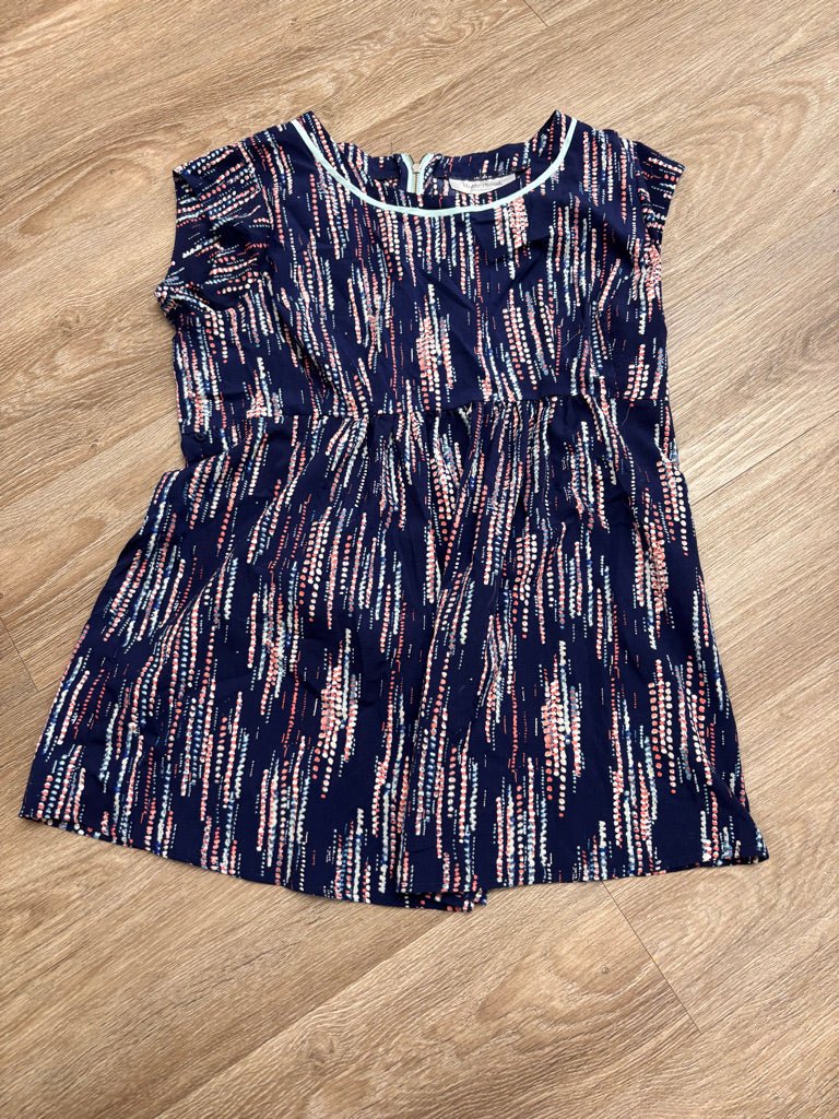 Motherhood Maternity Top – Size S (Blue/Pink Geometric) - Nest and Sprout - Consignment
