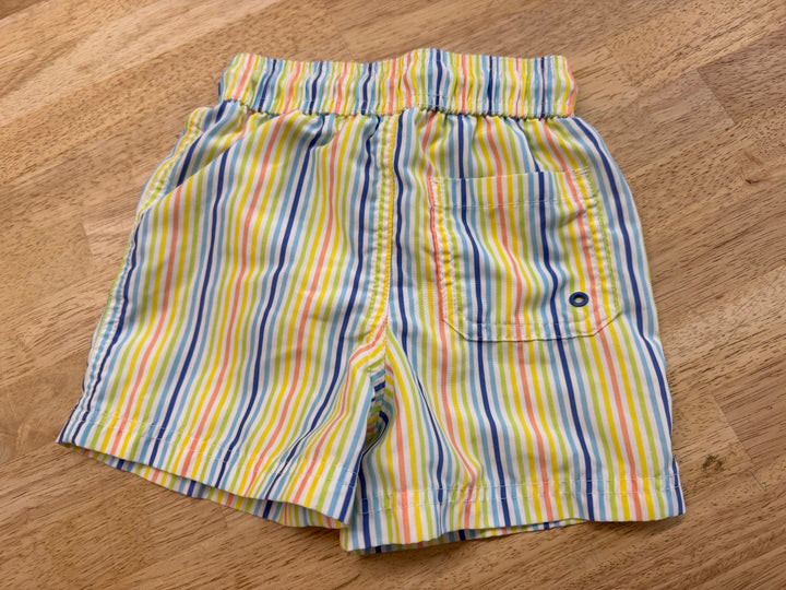 George Striped Shorts – 2T | Yellow and Blue
