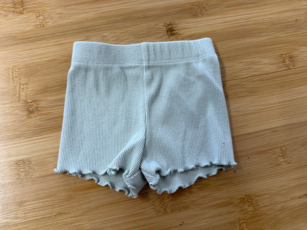 Little Co by Lauren Conrad Bike Shorts – 6M | Light Green Ruffle Edge Organic
