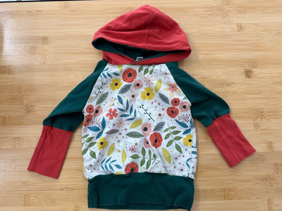 Crepe and Coral Grow-With-Me Hoodie – 3–12M Est. - Nest and Sprout-Consignment