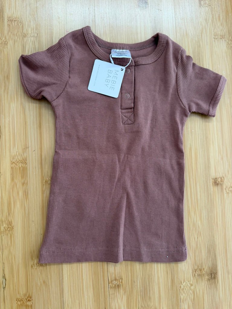 Mebie Baby Brown Ribbed Shirt – 6–12M | NWT - Nest and Sprout-Consignment