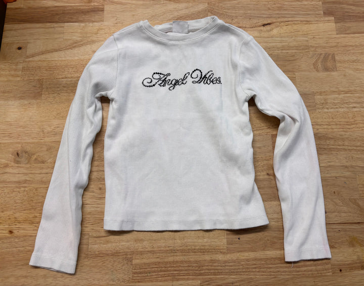 Zara Size 9 White Ribbed Shirt