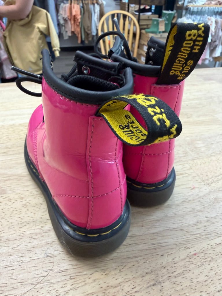 Dr. Martens Brooklee Ankle Boot – Size 9 | Hot Pink Side Zip - Nest and Sprout - Consignment