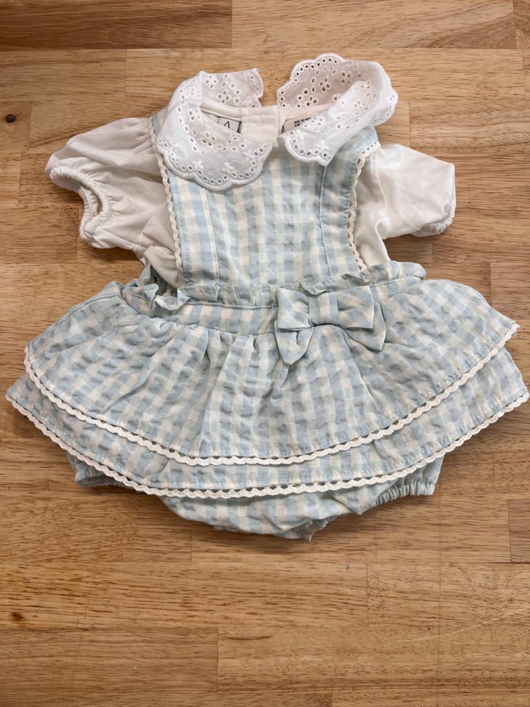 Joie 3–6M Gingham Bodysuit Jumper - Nest and Sprout - Consignment