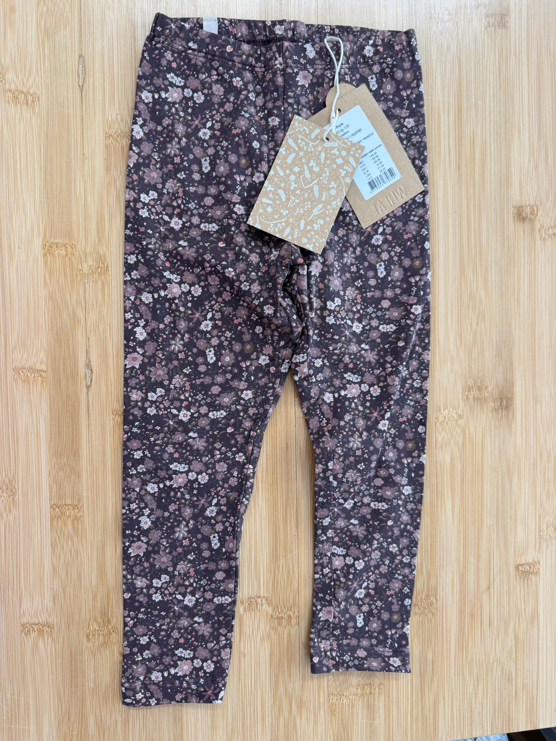 Wheat Jersey Legging – 2Y | Soft Eggplant Meadow | NWT