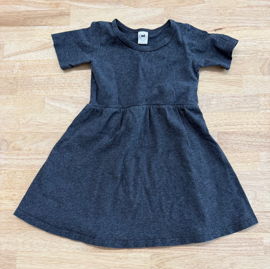 Little & Lively Charcoal Twirl Dress – 3/4T