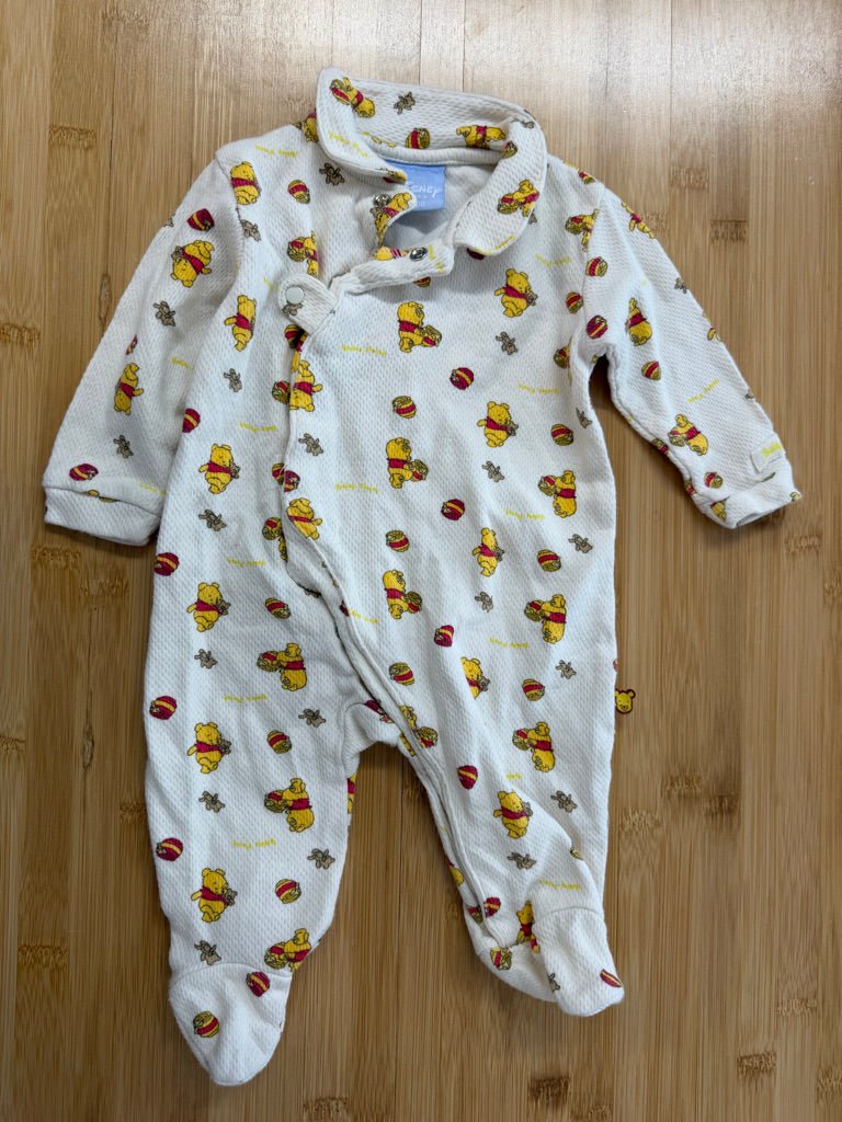 Disney Baby Winnie the Pooh Snap-Up Footed Sleeper – 0–3M - Nest and Sprout-Consignment