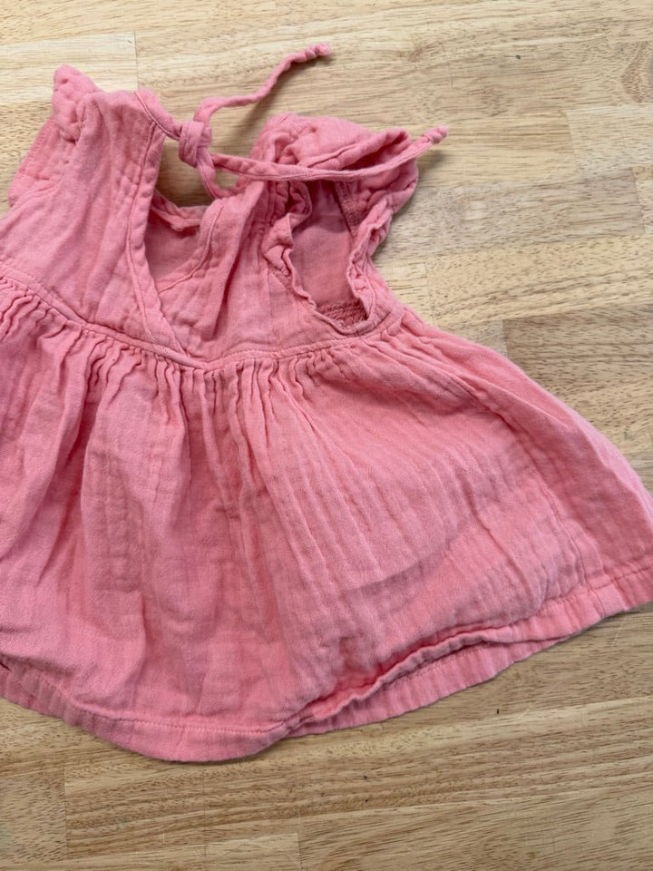 Nest & Nurture Muslin Dress – 6–12M | Pink - Nest and Sprout - Consignment