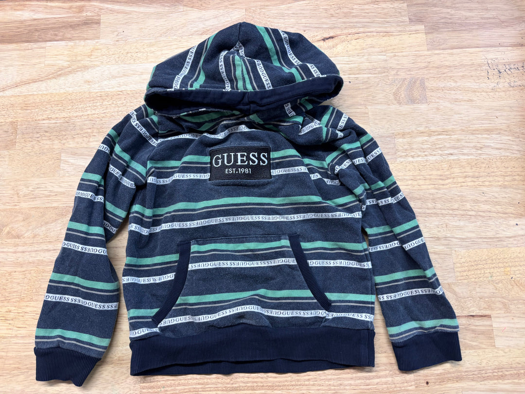Guess Navy & Green Hooded Pullover 5Y